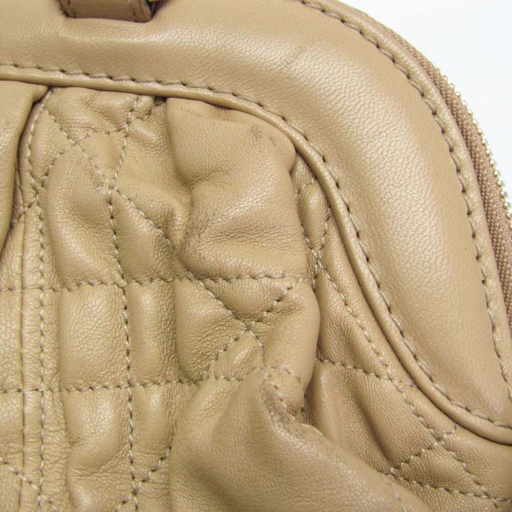 CHRISTIAN DIOR Cream Leather Shoulder Bag - Picture 7 of 16
